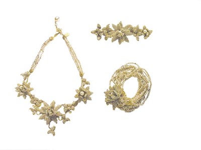 Lot 3248 - Haskell Parure of Necklace, Bracelet and Pin...