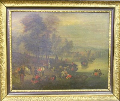 Lot 97 - Attributed to Theobald Michau LANDSCAPE Oil on...