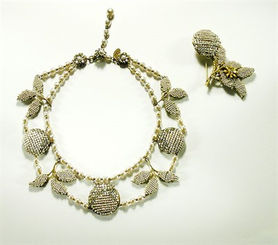 Lot 3136 - Haskell Floral Motif Collar and Brooch USA,...