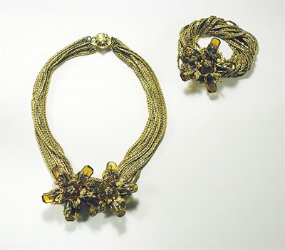 Lot 3077 - Haskell Demi Parure of Simulated Topaz...