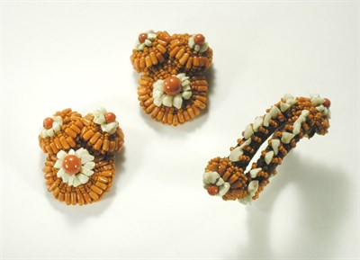Lot 3061 - Haskell Floral Motif Wrap Bracelet and Pair of...