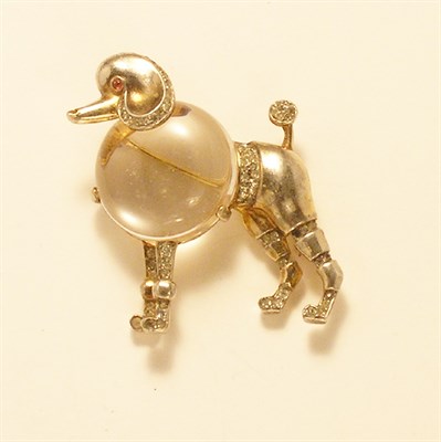 Lot 3109 - Trifari Poodle Brooch USA, 1944 Gilt sterling...