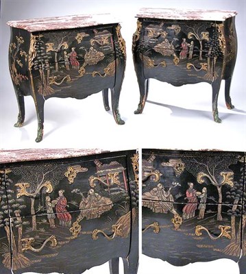 Lot 209 - Pair of Louis XV Style Chinoiserie Decorated...
