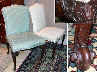 Lot 4318 - Pair of George III Mahogany Side Chairs 18th...