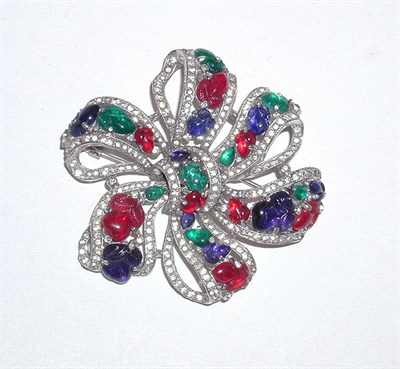 Lot 3101 - Trifari Fruit Salad Bow Brooch USA, 1938...