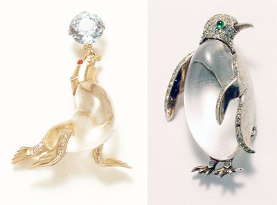 Lot 3111 - Two Trifari Lucite Brooches USA, 1943 The...