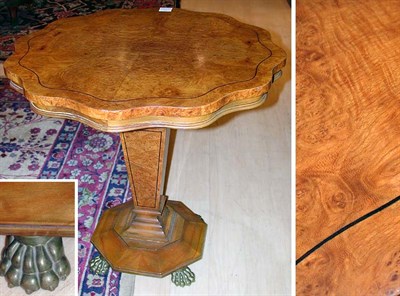 Lot 355 - Regency Style Burl-Wood Center Table The...