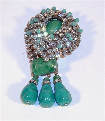 Lot 3153 - Vendome Three Pendant Fur Clip France, circa...