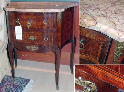 Lot 428 - Louis XV Style Parquetry Inlaid Mahogany...