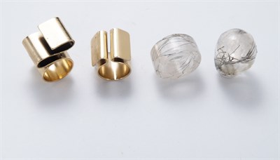 Lot 3344 - Set of Four Armani Rings Italy, 1996 Two of...