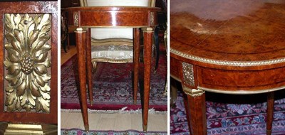Lot 426 - Louis XVI Style Burl-Wood Side Table Of...
