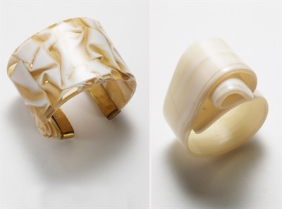 Lot 3337 - Two Armani Acetate Bracelets Sharra Pagano for...