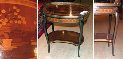 Lot 367 - Louis XV Style Marquetry Inlaid Mahogany Tea...