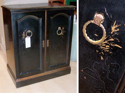 Lot 168 - Regency Style Ebonized Mahogany Two-Door Side...