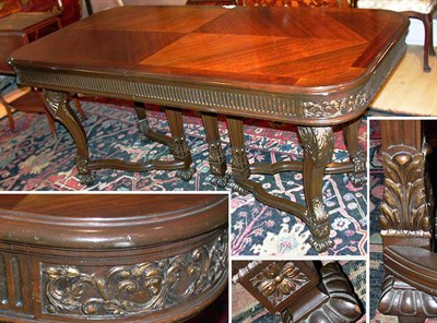 Lot 197 - Louis XIV Style Mahogany Extension Dining...