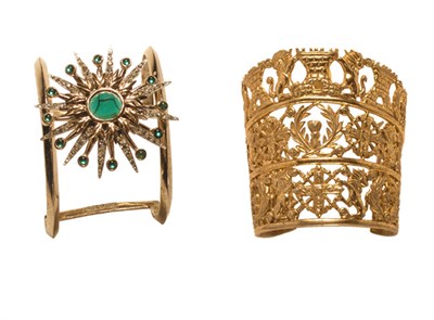 Lot 3126 - Two Nettie Rosenstein Cuff Bracelets USA,...