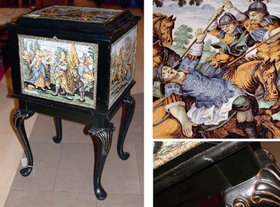Lot 262 - Continental Ebonized Mahogany Cellaret The top...