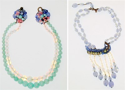 Lot 3183 - Rousselet Beaded Collar and Necklace France,...