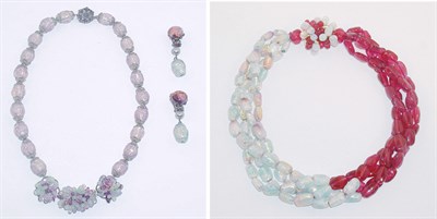 Lot 3182 - Rousselet Necklace and Collar with Earrings...