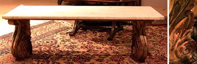 Lot 411 - Neoclassical Style Ivory Painted And Gilt-Wood...