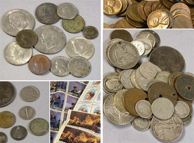 Lot 192 - Group of Assorted US Coins and Stamps