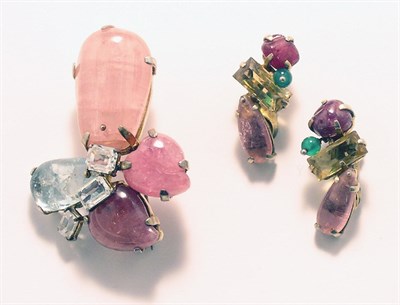 Lot 3135 - Hattie Carnegie Demi Parure of Brooch and...