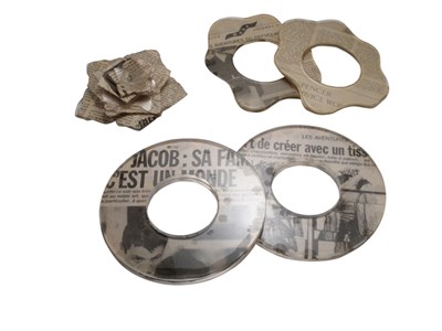 Lot 3351 - Set of Four Correani Newspaper Bracelets and...