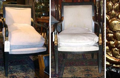 Lot 240 - Pair of Empire Style Gilt and Ebonized...