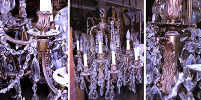 Lot 389 - Louis XV Style Bronze Fifteen-Light Chandelier...