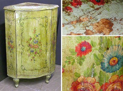 Lot 178 - Italian Rococo Style Green Painted Single Door...