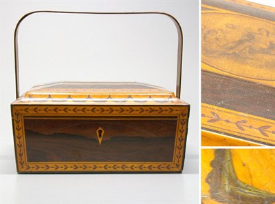 Lot 134 - Georgian Style Painted Satinwood and Rosewood...