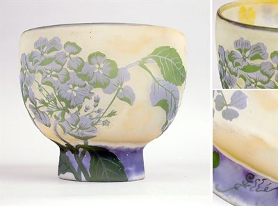 Lot 2479 - Galle Acid Etched Cameo Glass Footed Bowl Of...