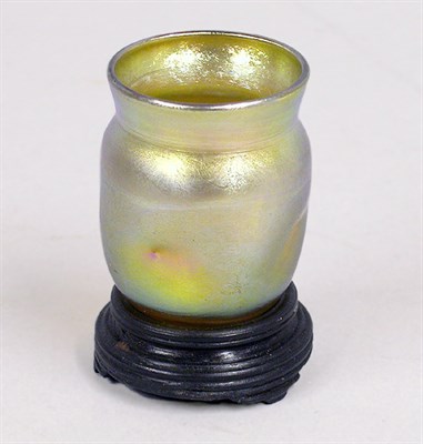 Lot 2533 - Tiffany Favrile Glass Tumbler Of ovoid form,...