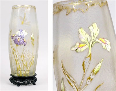 Lot 2518 - French Art Nouveau Acid Etched and Enamel...