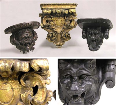 Lot 430 - Group of Three Baroque Style Wall Brackets