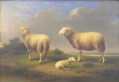 Lot 98 - Franz van Severdonck Belgian, 1809-1889 SHEEP...