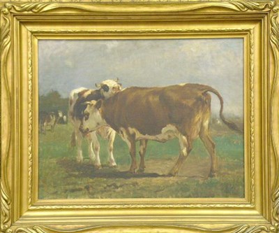 Lot 2009 - Attributed to William Henry Howe COWS IN A...
