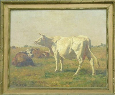 Lot 2011 - French School 19th/20th Century COWS IN A...