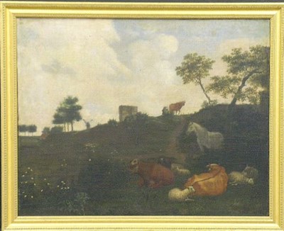 Lot 27 - Follower of Aelbert Cuyp 18th Century SHEEP IN...