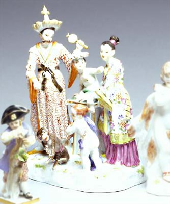 Lot 236 - Meissen Porcelain Figural Group Depicting a...