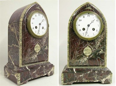 Lot 420 - French Bronze Mounted Rouge Marble Mantel...