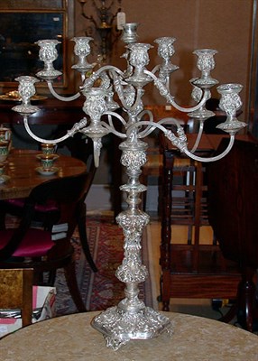 Lot 344 - Victorian Style Silver Plated Eleven-Light...