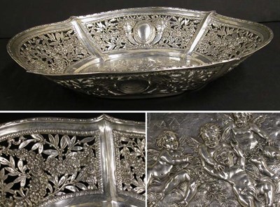 Lot 296 - Continental Silver Bowl Of oval form,...