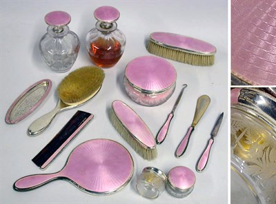 Lot 281 - American Enameled Sterling Silver Mounted Cut...