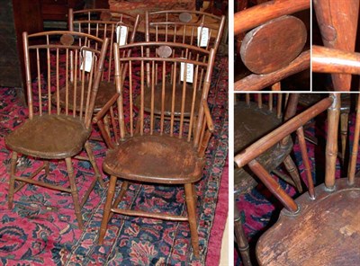 Lot 2106 - Set of Four Bamboo Turned Rod Back Windsor...