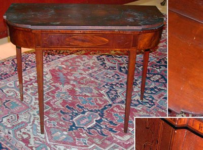 Lot 2290 - Federal Inlaid Mahogany Card Table New England,...