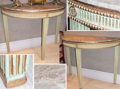 Lot 445 - Pair of Louis XVI Style Parcel Gilt and Green...