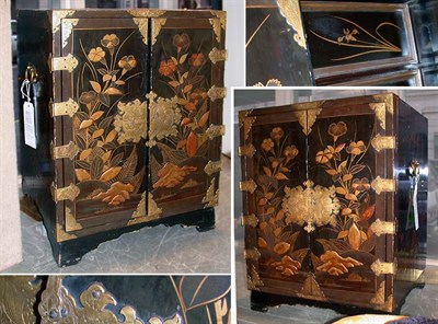 Lot 2583 - Pair of Japanese Lacquered Side Cabinets Each...