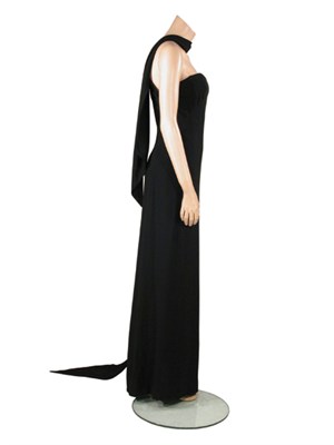Lot 3490 - Jacques Griffe Couture Black Silk Crepe...