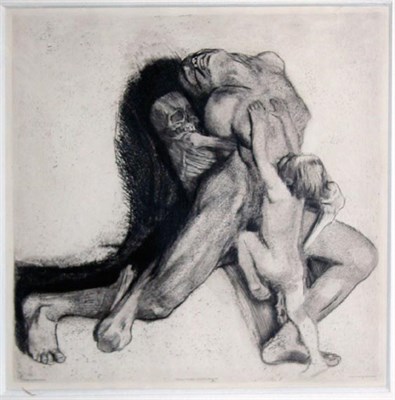 Lot 1249 - Kathe Kollwitz TOD UND FRAU (K. 103) Etching,...